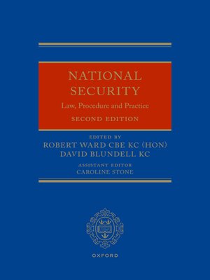 cover image of National Security Law, Procedure and Practice